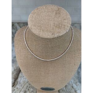 .925 Childs Beaded Sterling Silver Necklace #Italy #childs necklace